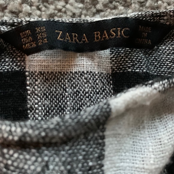ZARA BASIC SHIRT CROP TOP - Picture 3 of 3